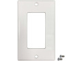 Safe-IT Single-Gang Antibacterial Wall Plate, Decora Style, Ivory, TAA