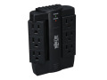 Protect It! Surge Protector with 6 Rotatable Outlets, Direct-Plug In, 1500 Joules