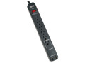 Protect It! 6-Outlet Surge Protector, 6 ft. Cord, 990 Joules, 2 USB Ports (2.1A), Black Housing
