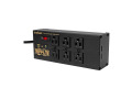 Isobar 6-Outlet Surge Protector - 10 ft. Cord, Right-Angle Plug, 3840 Joules, 2 USB Ports, Metal Housing
