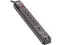 Safe-IT 6-Outlet Surge Protector - 2 USB Ports, 10 ft. Cord, 5-15P Plug, 990 Joules, Antimicrobial Protection, Black