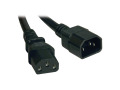 C14 Male to C13 Female Power Cable, C13 to C14 PDU Style - 13A, 100250V, 16 AWG, 3 ft., Black