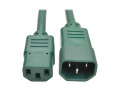 Heavy-Duty C13 to C14 PDU-Style Power Extension Cable - 15A, 100250V, 14 AWG, 2 ft., Green