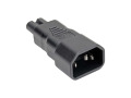 IEC C14 to IEC C7 Power Cord Adapter - 10A, 250V, Black