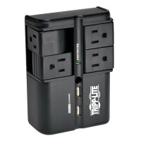 Protect It! Surge Protector with 4 Rotatable Outlets, Direct Plug-In, 1080 Joules, 3.4A USB Charger image