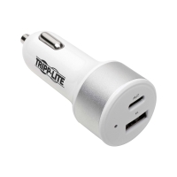 Dual-Port USB Car Charger with PD Charging - USB Type C (27W)  USB Type A (5V 1A/5W), UL 2089 image
