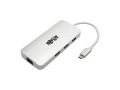 USB-C Docking Station, (x2) HDMI + VGA, Thunderbolt 3, USB-A, PD Charging  1080p @ 60 Hz, Silver