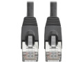 Tripp Lite Cat6a Ethernet Cable 10G STP Snagless Shielded PoE M/M Black 2ft