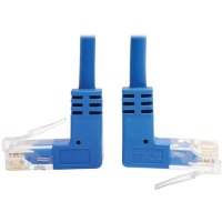 Tripp Lite Cat6 Ethernet Cable Up/Down Angled UTP Slim Molded M/M Blue 7ft image