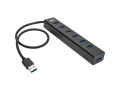 Tripp Lite 7-Port USB-A Mini Hub - USB 3.2 Gen 1, International Plug Adapters, Aluminum Housing