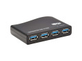 Tripp Lite 4-Port USB-A Mini Hub - USB 3.2 Gen 1, International Plug Adapters