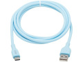 Safe-IT USB-A to USB-C Antibacterial Cable, USB 2.0, Ultra Flexible (M/M), Light Blue, 6 ft. (1.8 m)