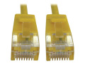 Tripp Lite Cat6a 10G Snagless Molded Slim UTP Ethernet Cable (RJ45 M/M), PoE, Yellow, 3 ft. (0.9 m)