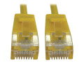 Tripp Lite Cat6a 10G Snagless Molded Slim UTP Ethernet Cable (RJ45 M/M), PoE, Yellow, 7 ft. (2.1 m)
