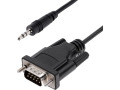StarTech.com 3ft (1m) DB9 to 3.5mm Serial Cable for Serial Device Configuration, RS232 DB9 Male to 3.5mm for Calibrating via Audio Jack