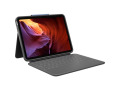 Logitech Rugged Folio Rugged Keyboard/Cover Case (Folio) for 10.9" Apple, Logitech iPad (10th Generation) Tablet - Graphite
