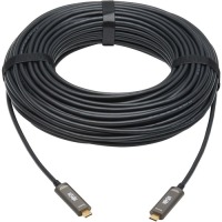 Tripp Lite USB-C to USB-C Fiber Active Optical Cable, M/M, Black, 30 m (98 ft.) image