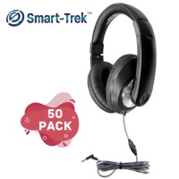 Hamilton Smart-Trek Deluxe Stereo Headphone with In-Line Volume Control and 3.5mm TRS Plug - 50 Pack image