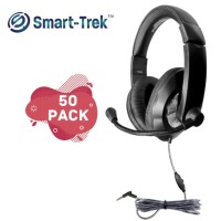Hamilton Smart-Trek Deluxe Stereo Headset with In-Line Volume Control and 3.5mm TRRS Plug - 50 Pack image