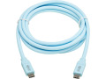 Tripp Lite Safe-IT USB-C Cable (M/M), Antibacterial, Ultra Flexible, 240W PD Charging, Light Blue, 6 ft. (1.8 m)