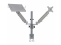 DDR1732NBMTAA Clamp Mount for Notebook, Monitor, Flat Panel Display, HDTV - Silver - TAA Compliant