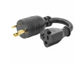 StarTech.com 6in (15cm) Heavy Duty Power Cord, NEMA L5-20P to NEMA 5-20R Plug Converter Cable, 20A 125V, 12AWG, UL Listed Components
