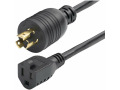 StarTech.com 1ft (30cm) Heavy Duty Power Cord, Twist-Lock NEMA L5-15P to NEMA 5-15R, 15A 125V, 14AWG, UL Listed Components