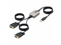 StarTech.com 13ft (4m) 2-Port USB to Serial Adapter Cable, COM Retention, FTDI, DB9 RS232, Changeable DB9 Screws/Nuts, Windows/macOS/Linux