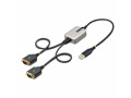 StarTech.com 2ft/60cm 2-Port USB to Serial Adapter Cable, COM Retention, FTDI, DB9 RS232, Changeable DB9 Screws/Nuts, Windows/macOS/Linux
