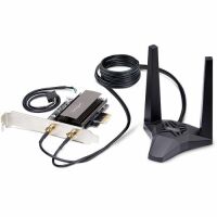 StarTech.com Wi-Fi 6E PCIe Network Card, Bluetooth 5.3, Magnetic Antenna Base, Tri-Band 802.11ax, AX5400 WiFi NIC, Windows/Linux image