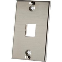 Ortronics TracJack Stainless Steel Wall Phone Plate with Mounting Studs image