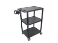 Luxor 42" 3 Shelf audio Visual Cart With Electric - LE42