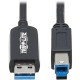 USB 3.2 Gen 1 Plenum-Rated Fiber Active Optical Cable (AOC) - A/B M/M, Black, 30 m