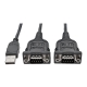 2-Port USB to DB9 Serial FTDI Adapter Cable with COM Retention (M/M), 6 ft.