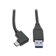 USB Type-C to USB Type-A Cable (M/M) - Right Angle, 3.1, 5 Gbps, Gen 1, 3 ft. - Thunderbolt 3