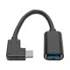 USB Type-C to Type-A Adapter Cable (M/F) - Right Angle, 3.1, 5 Gbps, Gen 1, Thunderbolt 3, 6 in.