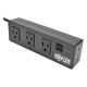 Protect It! 3-Outlet Surge Protector with Desk Clamp, 10 ft. Cord, 510 Joules, 2 USB Charging Ports, Black Housing