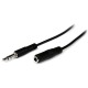 StarTech.com 1m Slim 3.5mm Stereo Extension Audio Cable - M/F