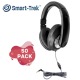 Hamilton Smart-Trek Deluxe Stereo Headphone with In-Line Volume Control and 3.5mm TRS Plug - 50 Pack