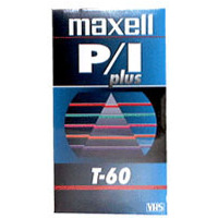 Maxell T60 Plus P/I Video Tape VHS 
