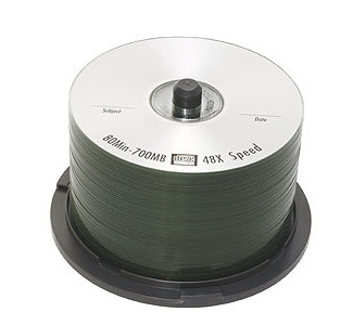 Silver Bulk CD-R 700MB/80 min 48x on Spindle (50 Count)