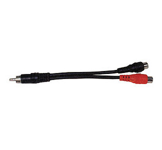 Comprehensive RCA plug to Two (2) RCA jacks audio adapter cable 6in. SP-4-C