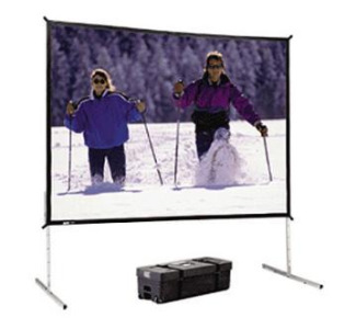 Da-Lite Fast-Fold 9' x 12' Deluxe Screen System with Heavy Duty A-T Legs