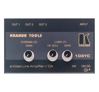Kramer 1:3 Y/C Line Amplifier On 4-Pin Connector