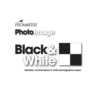 Promaster 25 sheets 8x10 Black and White Varialbe Contract - Resin Coated Matte Paper