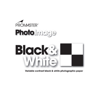 Promaster 100 sheets 8x10 Black and White Varialbe Contract - Resin Coated Glossy Paper