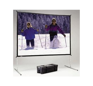 Da-Lite 9'X12' Dual-Vision Fast-Fold Deluxe screen with Heavy Duty legs