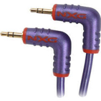 NXG  Stereo 3.5mm to 3.5mm Cable Right Angle Mini Plugs/2 Meter