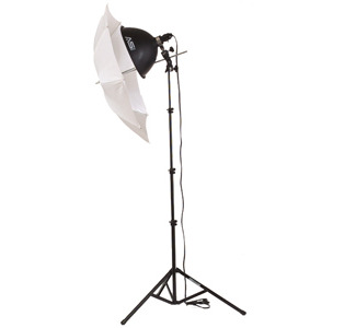 Smith Victor KT400 1-Light 500-Watt Thrifty Add-On Kit with Umbrella