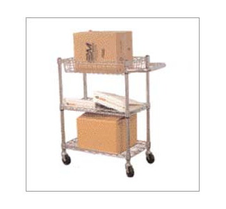 Luxor 2 Shelf Wire Tub Cart (Chrome)